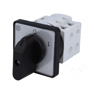 Switch: cam switch | Stabl.pos: 2 | 25A | 0-1 | for building in | 7.5kW