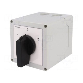 Switch: cam switch | Stabl.pos: 3 | 32A | 1-0-2 | Mounting: in housing