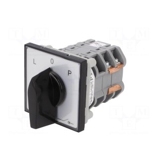 Switch: reversing cam switch | Stabl.pos: 3 | 16A | L-0-P | Poles: 3