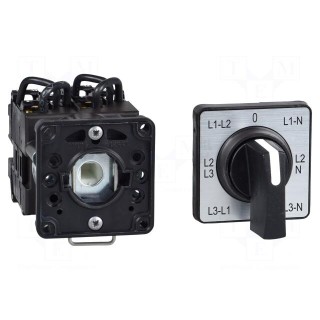Switch: voltmeter cam switch | Stabl.pos: 7 | 12A | for building in