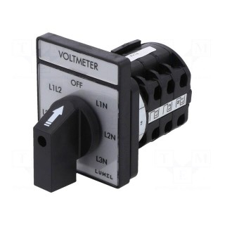 Switch: voltmeter cam switch | Stabl.pos: 7 | 16A | for building in