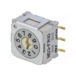 Encoding switch | DEC/BCD | Pos: 10 | vertical | Rcont max: 30mΩ | ND3