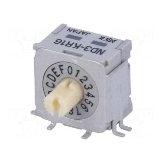 Encoding switch | HEX/BCD | Pos: 16 | angular | Rcont max: 30mΩ | ND3