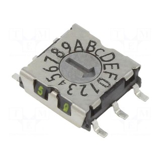Encoding switch | HEX/BCD | Pos: 16 | SMD | Rcont max: 80mΩ | 7x7x2.5mm