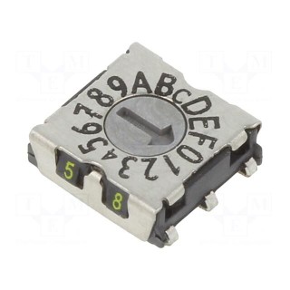 Encoding switch | HEX/BCD | Pos: 16 | SMD | Rcont max: 80mΩ | 7x7x2.5mm