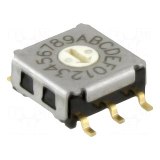 Encoding switch | HEX/BCD | Pos: 16 | SMT | Rcont max: 100mΩ | 1.96Ncm