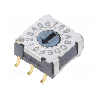 Encoding switch | HEX/BCD | Pos: 16 | SMT | Rcont max: 80mΩ | M