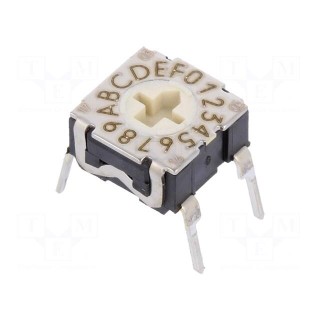 Encoding switch | HEX/BCD | Pos: 16 | THT | Rcont max: 100mΩ | RTE | tube