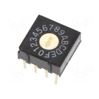 Encoding switch | HEX/BCD | Pos: 16 | THT | Rcont max: 200mΩ