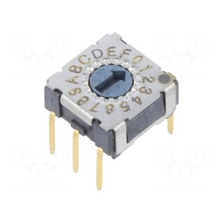 Encoding switch | HEX/BCD | Pos: 16 | THT | Rcont max: 80mΩ | M