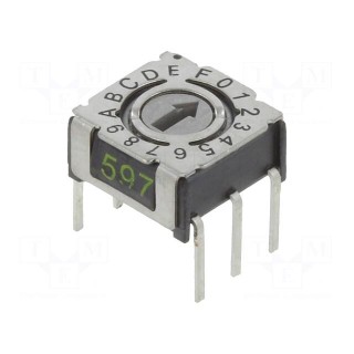 Encoding switch | HEX/BCD | Pos: 16 | THT | Rcont max: 80mΩ | P36