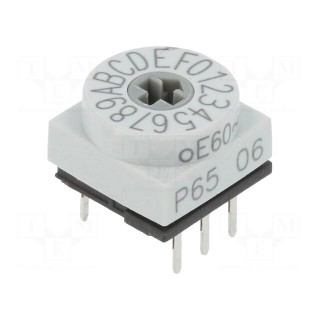 Encoding switch | HEX/BCD | Pos: 16 | THT | Rcont max: 80mΩ | P65