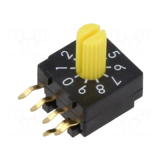 Encoding switch | Pos: 10 | PCB,THT | 100mΩ | DC load @R: 0.03A/15VDC