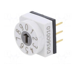 Encoding switch | Pos: 10 | PCB,THT | 80mΩ | DC load @R: 0.15A/42VDC
