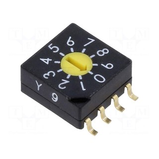 Encoding switch | Pos: 10 | SMD | 100mΩ | DC load @R: 0.03A/15VDC