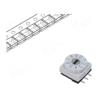 Encoding switch | DEC/BCD | Pos: 10 | SMD | Rcont max: 80mΩ | P65
