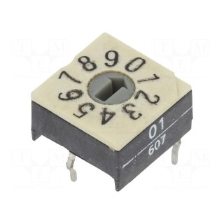 Encoding switch | DEC/BCD | Pos: 10 | THT | Rcont max: 100mΩ | P60