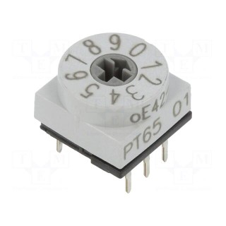 Encoding switch | DEC/BCD | Pos: 10 | THT | Rcont max: 80mΩ | PT65