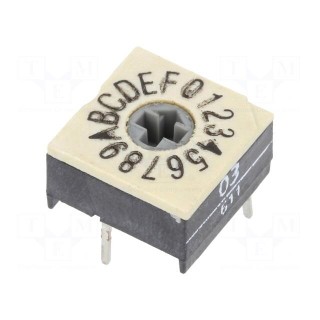 Encoding switch | HEX/BCD | Pos: 16 | THT | Rcont max: 100mΩ | P60