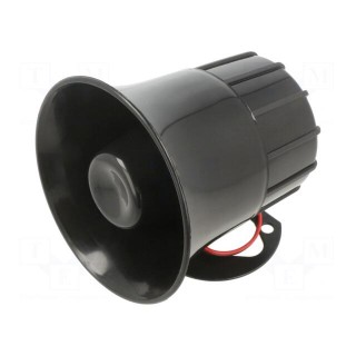 Sound transducer: siren | dynamic | 1 tone | 1300mA | Ø: 105mm | 12VDC