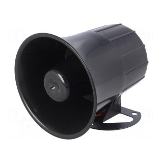 Sound transducer: siren | dynamic | 6 tones | 1300mA | Ø: 105mm | 12VDC