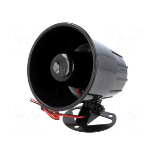 Sound transducer: siren | dynamic | 6 tones | 900mA | Ø: 88mm | 12VDC