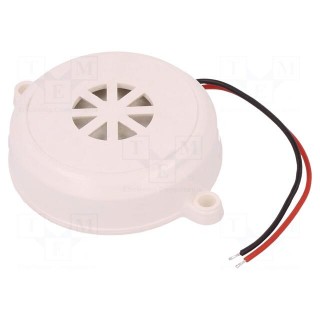 Sound transducer: piezo alarm | 12÷24VDC | 80÷90dB | Colour: white