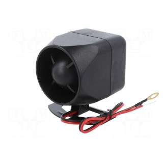 Sound transducer: siren | -40÷85°C | Uoper: 9÷16VDC | 72x58x80mm
