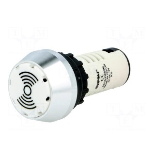 Signaller: sound | 80dB | Illumin: LED | 12V | IP40 | Ø22mm | max.6mm