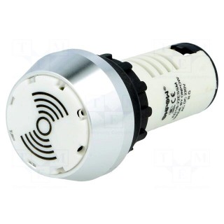 Signaller: sound | 80dB | Illumin: LED | 230V | IP40 | Ø22mm | max.6mm
