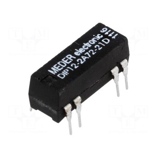 Relay: reed switch | DPST-NO | Ucoil: 12VDC | 1A | max.200VDC | 290mW