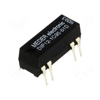Relay: reed switch | SPDT | Ucoil: 12VDC | 0.5A | max.100VDC | 290mW | PCB