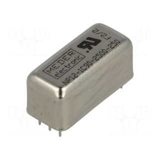 Relay: reed switch | SPDT | Ucoil: 12VDC | 1.2A | max.175VDC | 3W | PCB