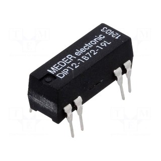 Relay: reed switch | SPST-NC | Ucoil: 12VDC | 1A | max.200VDC | 145mW