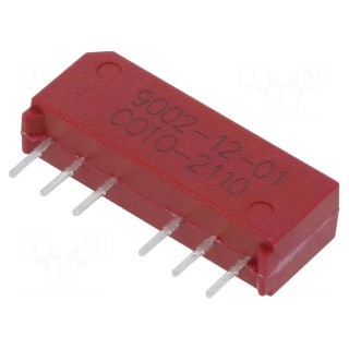 Relay: reed switch | SPST-NO | Ucoil: 12VDC | 0.5A | max.200VDC | 10W