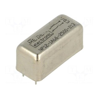 Relay: reed switch | SPST-NO | Ucoil: 12VDC | 1.25A | max.200VDC | 145mW
