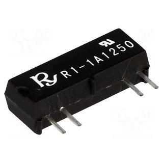 Relay: reed | SPST-NO | Ucoil: 12VDC | 1A | max.250VDC | 10VA | Rcoil: 1kΩ