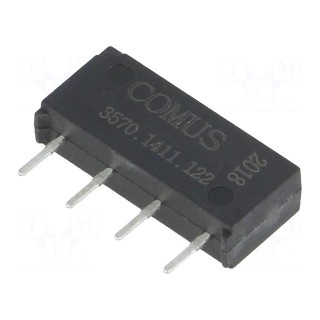 Relay: reed | SPST-NO | Ucoil: 12VDC | 500mA | max.200VDC | 10W | THT | SIP