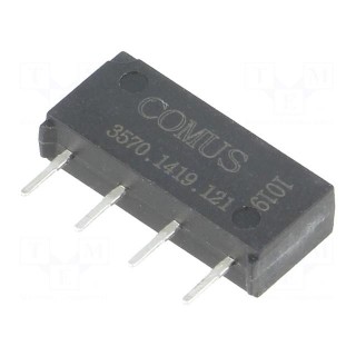 Relay: reed switch | SPST-NO | Ucoil: 12VDC | 500mA | max.200VDC | 10W