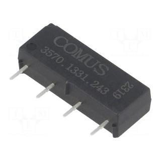 Relay: reed | SPST-NO | Ucoil: 24VDC | 500mA | max.150VDC | 10W | THT | SIP