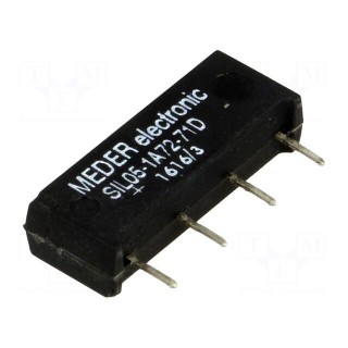 Relay: reed switch | SPST-NO | Ucoil: 5VDC | 1.25A | max.200VDC | 50mW