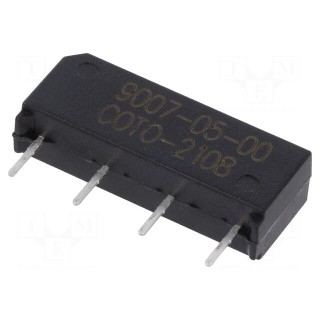 Relay: reed switch | SPST-NO | Ucoil: 5VDC | 1A | max.100VDC | 10W | THT
