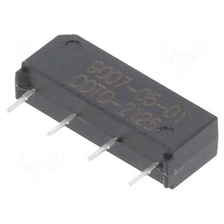 Relay: reed switch | SPST-NO | Ucoil: 5VDC | 1A | max.100VDC | 10W | THT