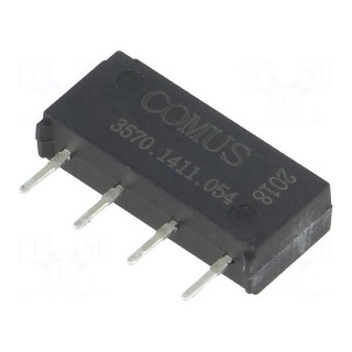 Relay: reed | SPST-NO | Ucoil: 5VDC | 500mA | max.200VDC | 10W | THT | SIP