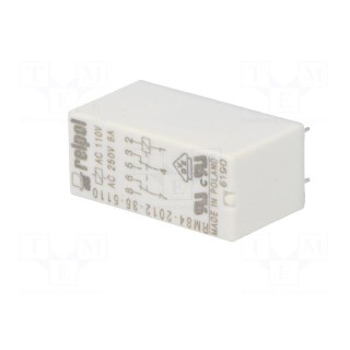 Relay: electromagnetic | DPDT | Ucoil: 110VAC | 8A/250VAC | 8A/24VDC