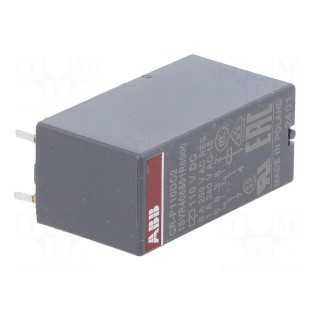Relay: electromagnetic | DPDT | Ucoil: 110VDC | 8A | max.250VAC | PCB