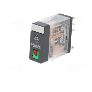 Relay: electromagnetic | DPDT | Ucoil: 120VAC | 5A | 5A/250VAC | socket