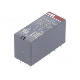 Relay: electromagnetic | DPDT | Ucoil: 12VAC | 8A | max.250VAC | PCB