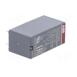 Relay: electromagnetic | DPDT | Ucoil: 12VAC | 8A | max.250VAC | PCB