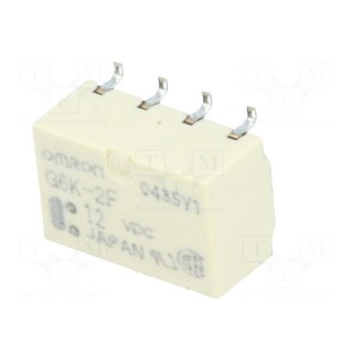 Relay: electromagnetic | DPDT | Ucoil: 12VDC | Icontacts max: 1A | SMD